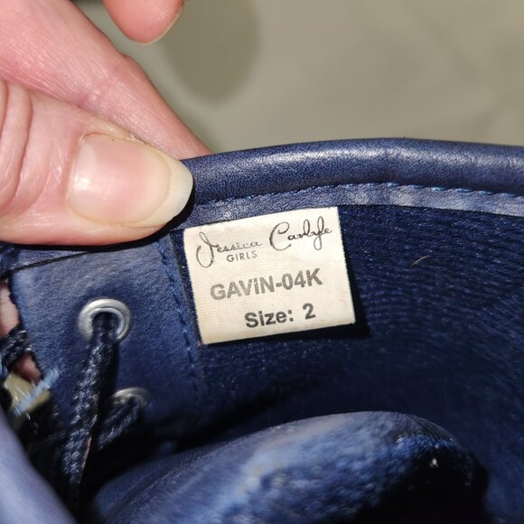 Jessica Carlyle Girls Size 2 Blue Sparkle, Glitter Rainboots GAVIN-04T - Picture 8 of 8